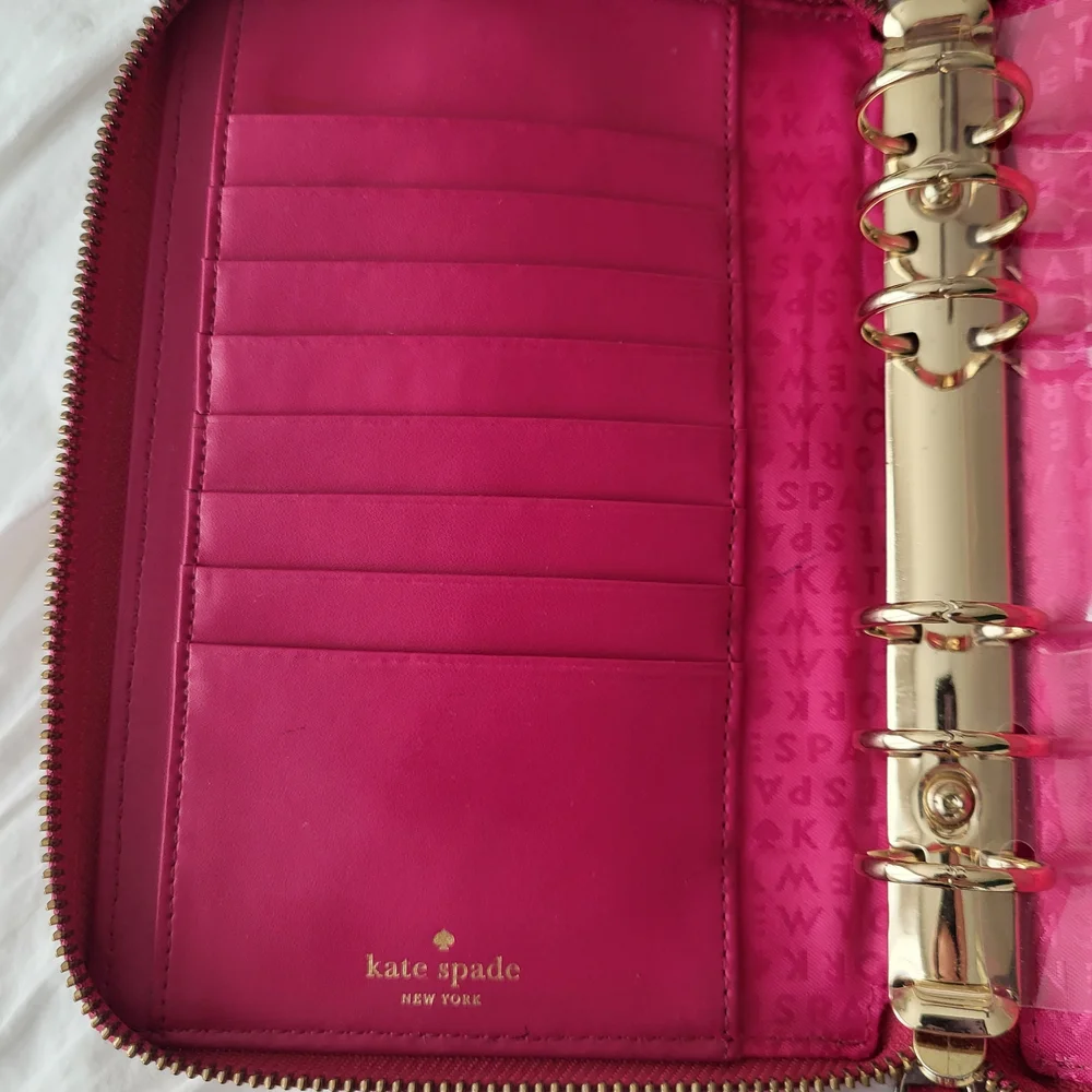 Kate Spade 2017 Wellesley Pink Leather Planner/Agenda, Nearly Vintage